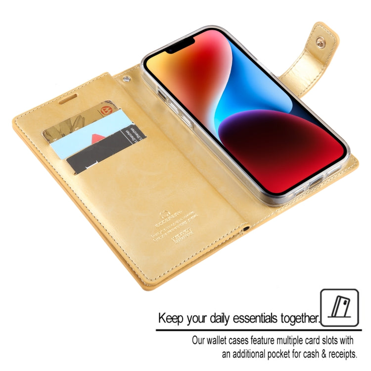 Para iPhone 15 Goospery Mansoor Diary Funda de Cuero para Teléfono con 9 Ranuras para Tarjetas (Rojo) - MOVILSTORE
