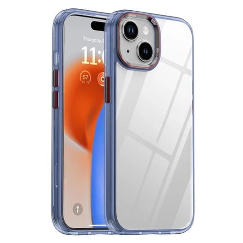 Para iPhone 15 Ipaky Mg Series Funda Transparente para Teléfono PC + TPU (Azul Transparente) - MOVILSTORE