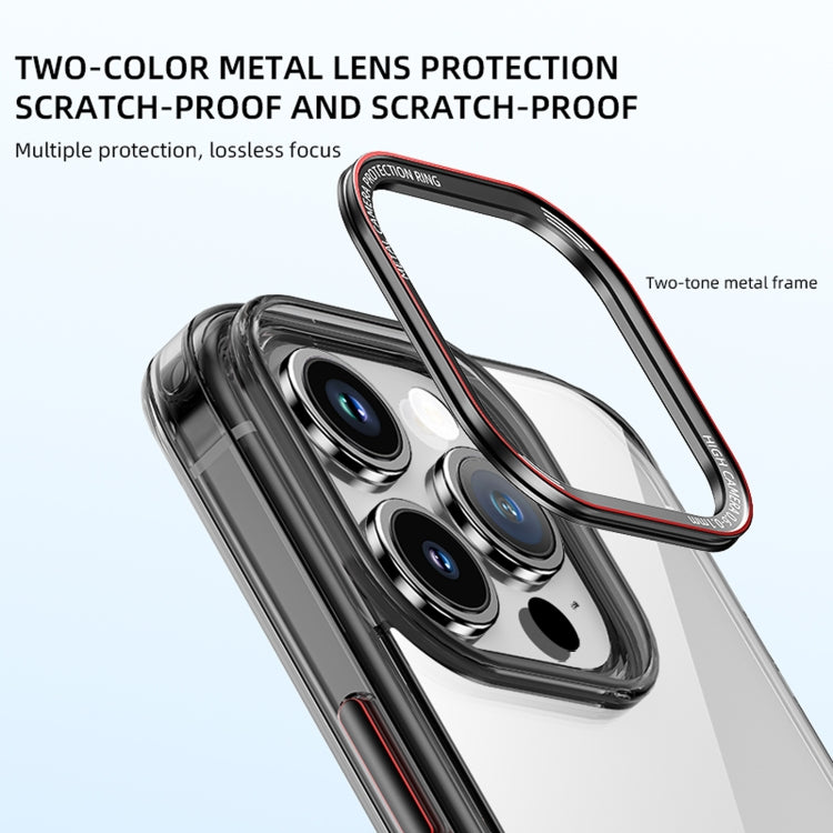 Para iPhone 15 Ipaky Mg Series Funda Transparente para Teléfono PC + TPU (Púrpura Transparente) - MOVILSTORE