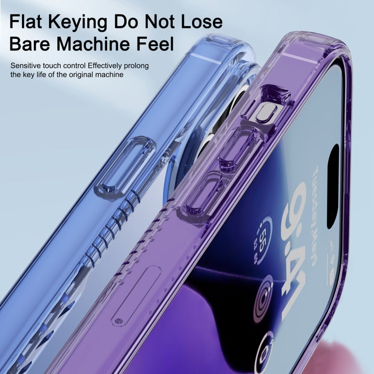 Para iPhone 15 Ipaky Yg Series Funda Transparente para Teléfono PC + TPU (Azul Transparente) - MOVILSTORE