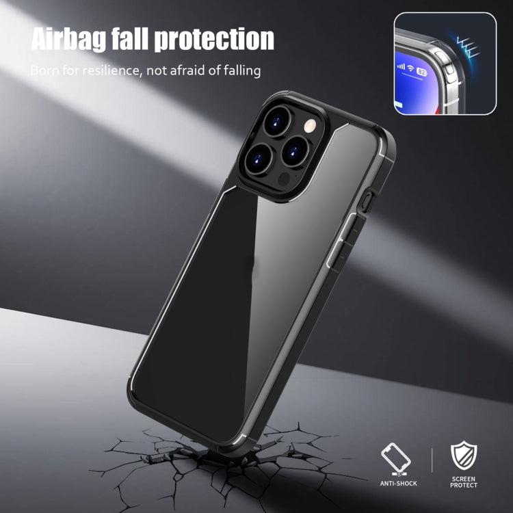 Para iPhone 15 Ipaky Yj Series Funda Transparente para Teléfono PC + TPU (Negro) - MOVILSTORE