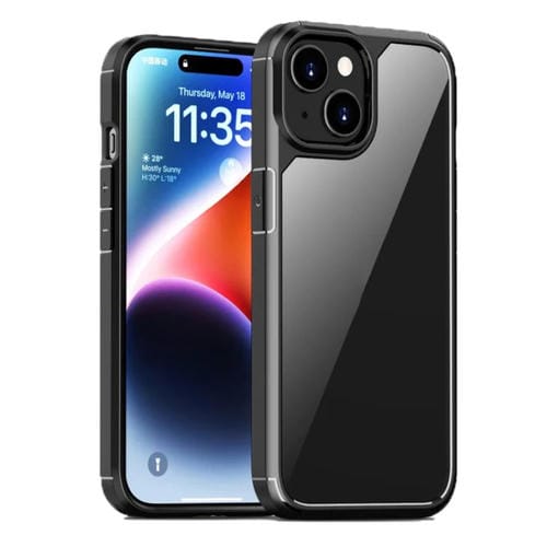 Para iPhone 15 Ipaky Yj Series Funda Transparente para Teléfono PC + TPU (Negro) - MOVILSTORE