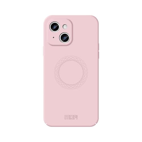 Para iPhone 15 Mofi Qin Series Magsafe Skin Feel Funda de Silicona para Teléfono con Todo Incluido (Rosa) - MOVILSTORE