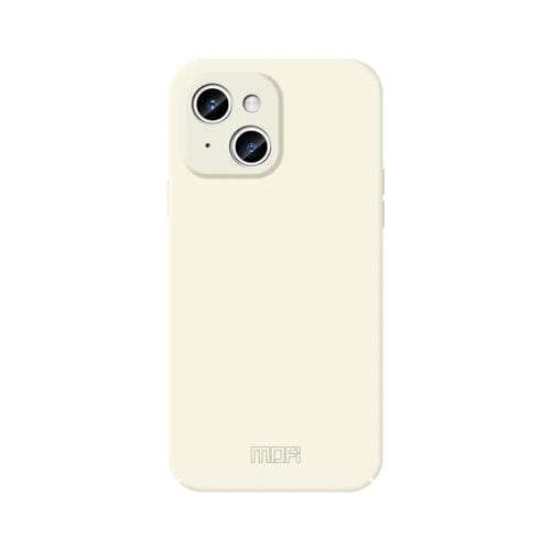 Para iPhone 15 Mofi Qin Series Skin Feel Funda de Silicona con Todo Incluido para Teléfono (Beige) - MOVILSTORE