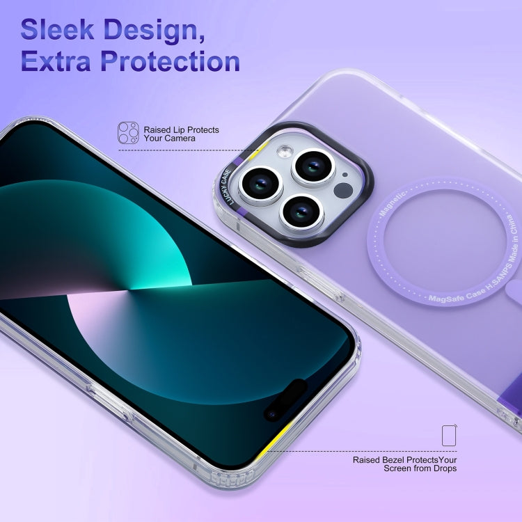 Para iPhone 15 PC + TPU Imd Magsafe Funda Magnética para Teléfono (Púrpura) - MOVILSTORE