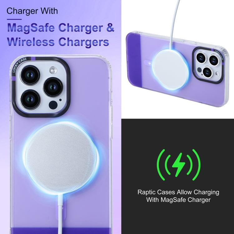 Para iPhone 15 PC + TPU Imd Magsafe Funda Magnética para Teléfono (Púrpura) - MOVILSTORE