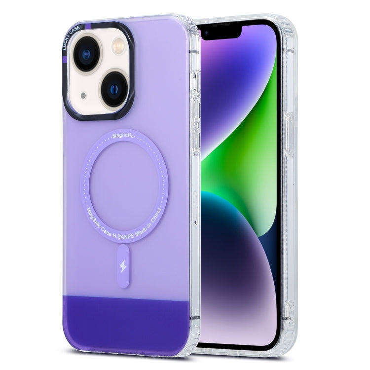 Para iPhone 15 PC + TPU Imd Magsafe Funda Magnética para Teléfono (Púrpura) - MOVILSTORE