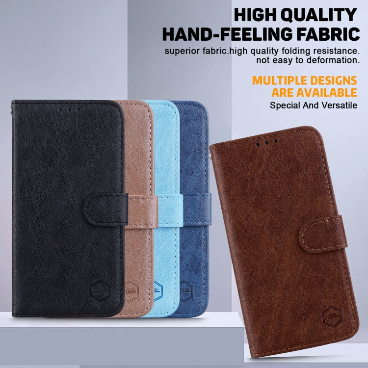 Para iPhone 15 Sensación de Piel Textura de Cuero Aceitoso Funda para Teléfono Pu + TPU (Marrón) - MOVILSTORE