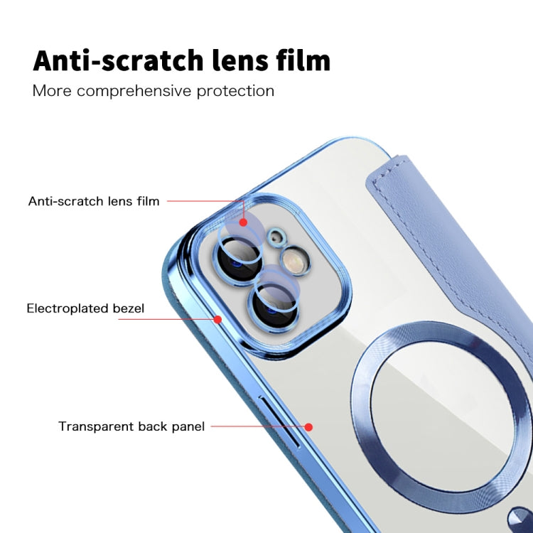 Para iPhone 15 Shield Magsafe Rfid Funda Antirrobo para Teléfono de Cuero con Rombos (Azul Oscuro) - MOVILSTORE
