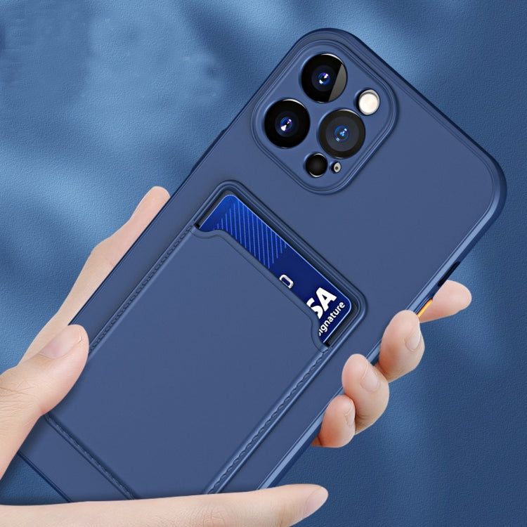 Para iPhone 15 Skin Feel Card Contraste Color Botón TPU Funda para Teléfono (Púrpura) - MOVILSTORE