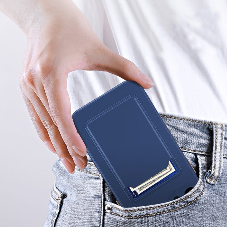 Para iPhone 15 Skin Feel Card Contraste Color Botón TPU Funda para Teléfono (Púrpura) - MOVILSTORE