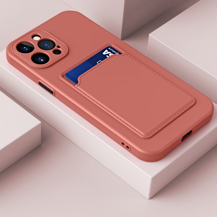Para iPhone 15 Skin Feel Card Contraste Color Botón TPU Funda para Teléfono (Rosa Roja) - MOVILSTORE