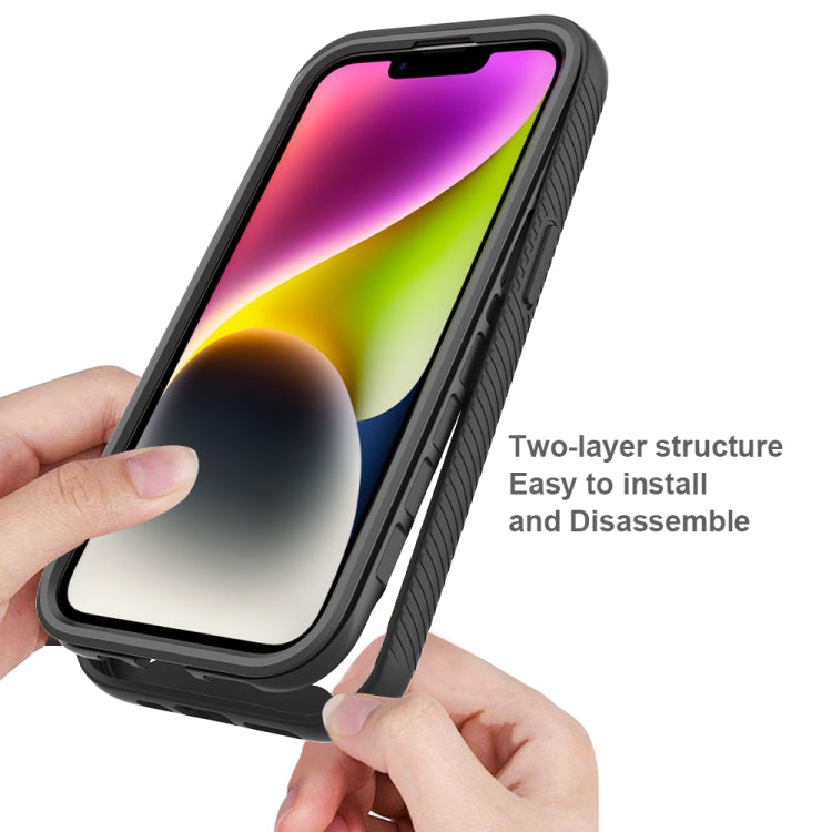 Para iPhone 15 Starry Sky Funda para Teléfono de PC Transparente de TPU a Prueba de Golpes de Color Sólido (Azul Oscuro) - MOVILSTORE