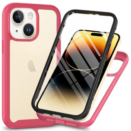 Para iPhone 15 Starry Sky Solid Color Series PC + Funda para Teléfono TPU con Película de Pet (Rosa) - MOVILSTORE